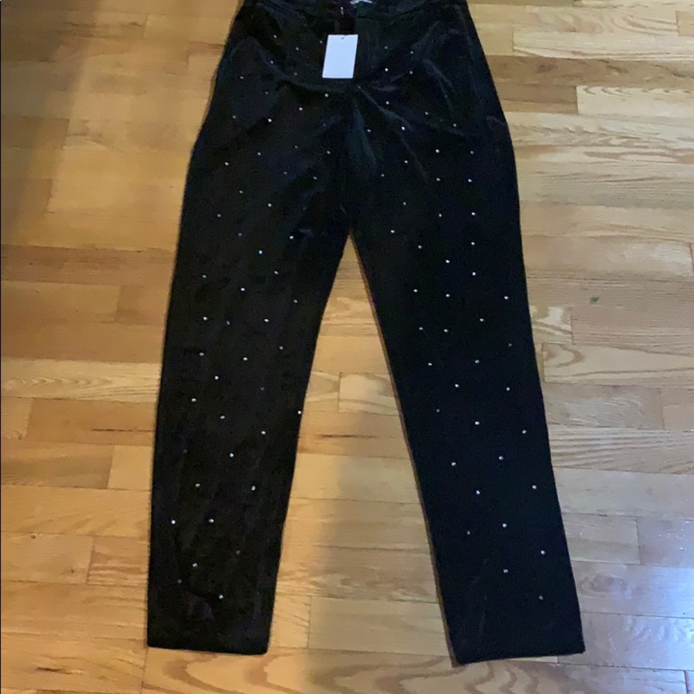 Velvet Rhinestone Pants